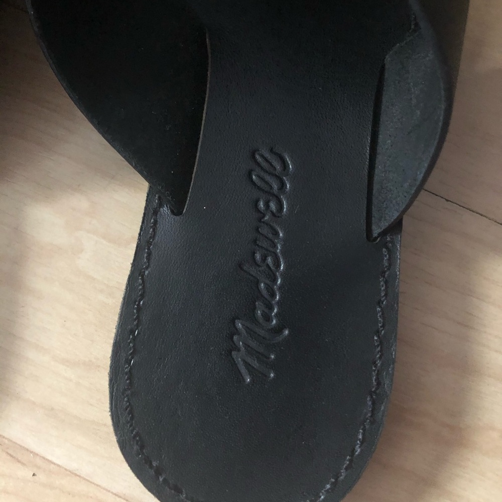 Madewell Boardwalk Sandals in black upper leather